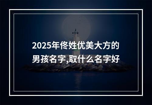 2025年佟姓优美大方的男孩名字,取什么名字好