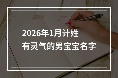 2026年1月计姓有灵气的男宝宝名字