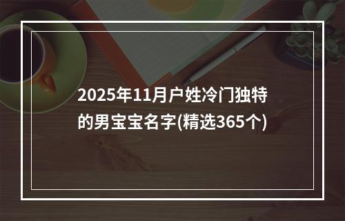 2025年11月户姓冷门独特的男宝宝名字(精选365个)