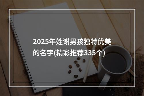 2025年姓谢男孩独特优美的名字(精彩推荐335个)