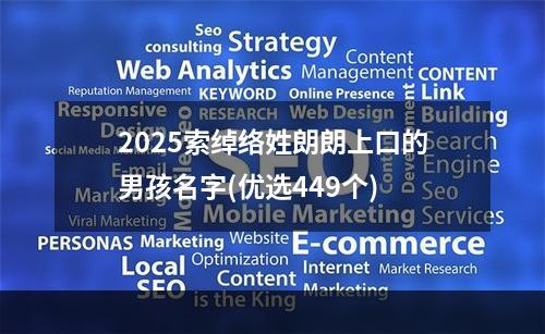 2025索绰络姓朗朗上口的男孩名字(优选449个)