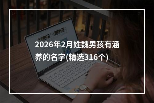 2026年2月姓魏男孩有涵养的名字(精选316个)