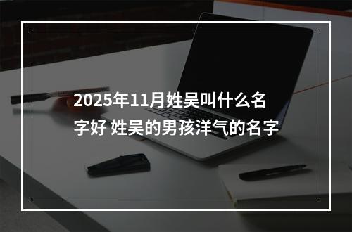 2025年11月姓吴叫什么名字好 姓吴的男孩洋气的名字
