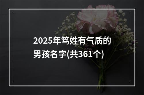 2025年笃姓有气质的男孩名字(共361个)