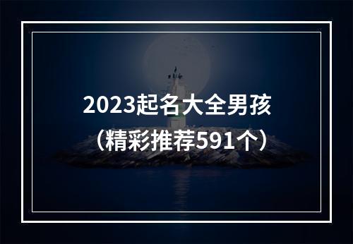 2023起名大全男孩（精彩推荐591个）