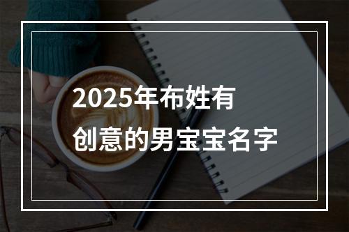 2025年布姓有创意的男宝宝名字