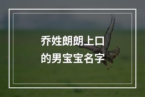 乔姓朗朗上口的男宝宝名字