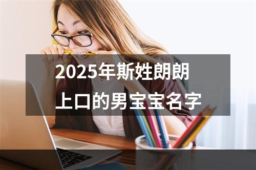 2025年斯姓朗朗上口的男宝宝名字