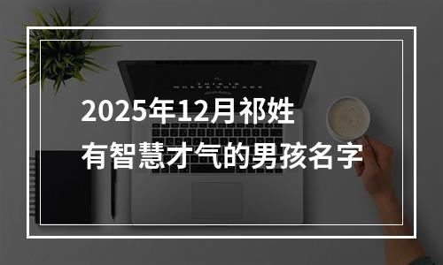 2025年12月祁姓有智慧才气的男孩名字