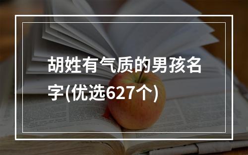 胡姓有气质的男孩名字(优选627个)