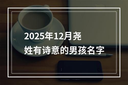 2025年12月尧姓有诗意的男孩名字