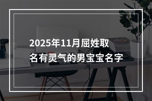 2025年11月屈姓取名有灵气的男宝宝名字