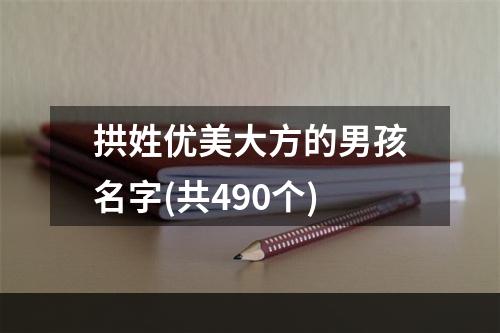 拱姓优美大方的男孩名字(共490个)
