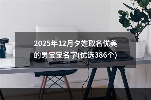 2025年12月夕姓取名优美的男宝宝名字(优选386个)
