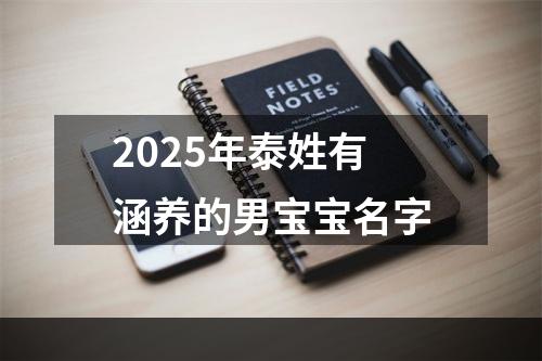 2025年泰姓有涵养的男宝宝名字