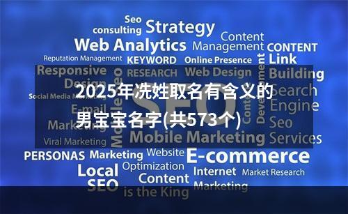 2025年冼姓取名有含义的男宝宝名字(共573个)