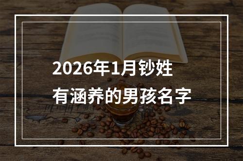 2026年1月钞姓有涵养的男孩名字