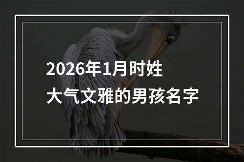 2026年1月时姓大气文雅的男孩名字
