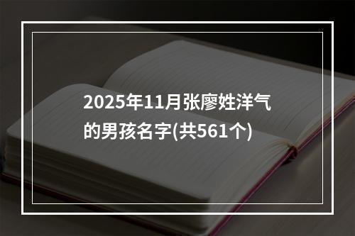 2025年11月张廖姓洋气的男孩名字(共561个)