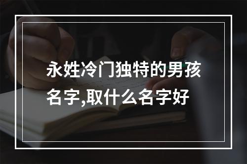 永姓冷门独特的男孩名字,取什么名字好