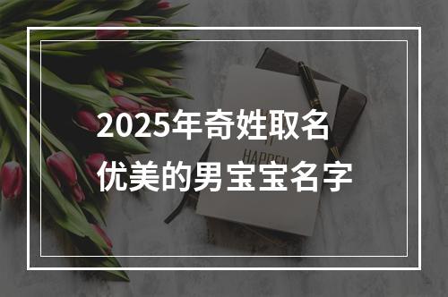 2025年奇姓取名优美的男宝宝名字