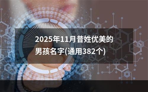 2025年11月昔姓优美的男孩名字(通用382个)