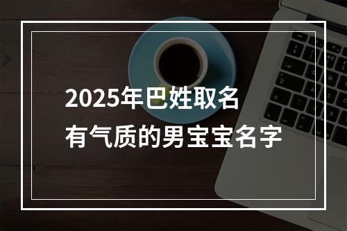 2025年巴姓取名有气质的男宝宝名字