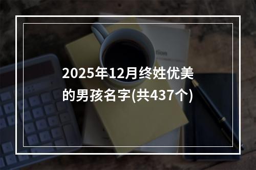 2025年12月终姓优美的男孩名字(共437个)