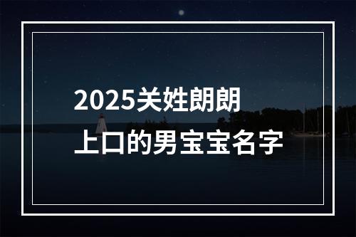 2025关姓朗朗上口的男宝宝名字