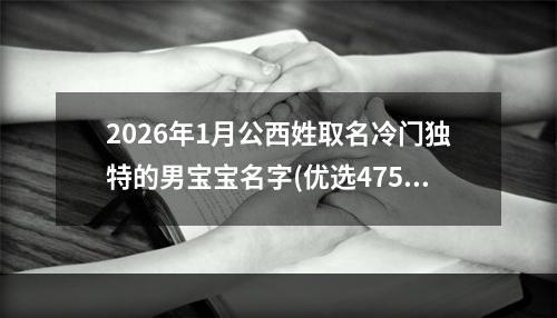 2026年1月公西姓取名冷门独特的男宝宝名字(优选475个)