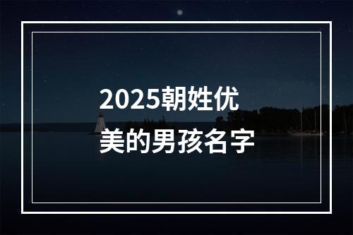 2025朝姓优美的男孩名字