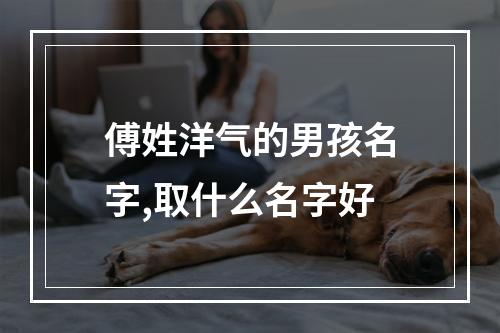 傅姓洋气的男孩名字,取什么名字好