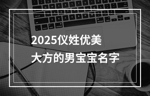 2025仪姓优美大方的男宝宝名字