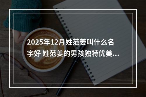 2025年12月姓范姜叫什么名字好 姓范姜的男孩独特优美的名字