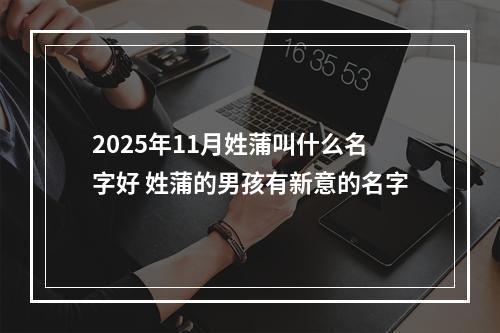 2025年11月姓蒲叫什么名字好 姓蒲的男孩有新意的名字
