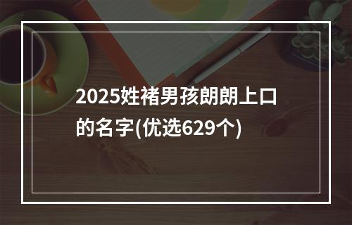2025姓褚男孩朗朗上口的名字(优选629个)