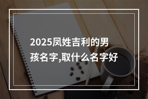 2025凤姓吉利的男孩名字,取什么名字好