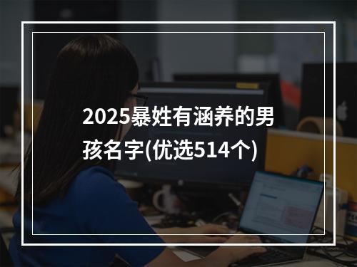 2025暴姓有涵养的男孩名字(优选514个)