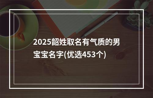 2025韶姓取名有气质的男宝宝名字(优选453个)