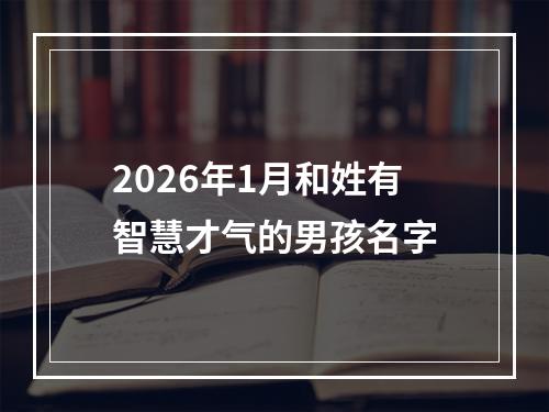 2026年1月和姓有智慧才气的男孩名字