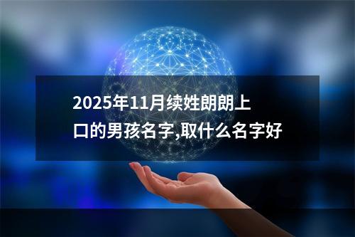 2025年11月续姓朗朗上口的男孩名字,取什么名字好