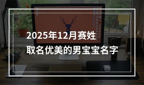 2025年12月赛姓取名优美的男宝宝名字