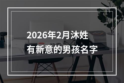 2026年2月沐姓有新意的男孩名字