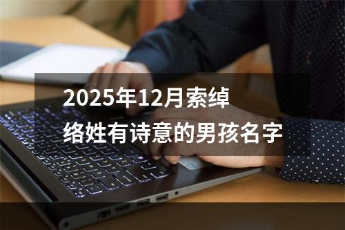 2025年12月索绰络姓有诗意的男孩名字