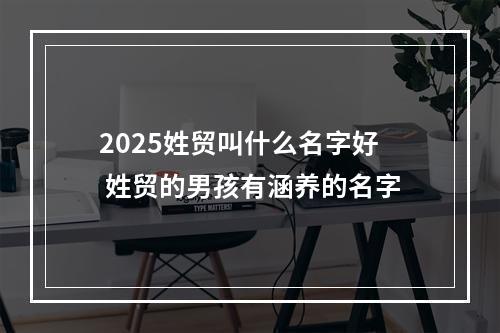 2025姓贸叫什么名字好 姓贸的男孩有涵养的名字