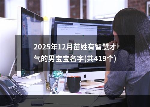 2025年12月苗姓有智慧才气的男宝宝名字(共419个)