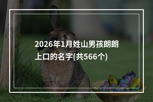 2026年1月姓山男孩朗朗上口的名字(共566个)