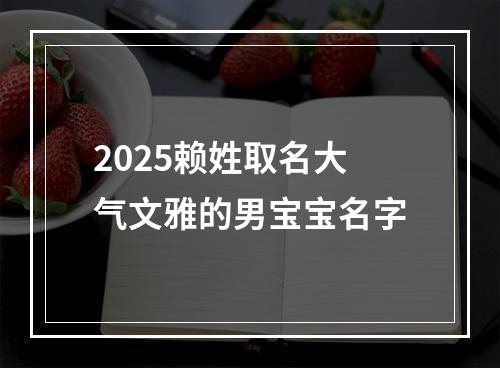 2025赖姓取名大气文雅的男宝宝名字