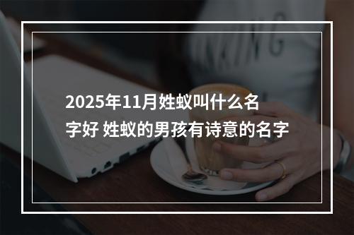 2025年11月姓蚁叫什么名字好 姓蚁的男孩有诗意的名字