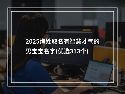 2025谯姓取名有智慧才气的男宝宝名字(优选313个)